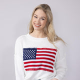 Women's Simply Southern USA Sweater for Women in Ivory