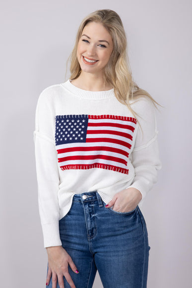 Women's Simply Southern USA Sweater for Women in Ivory