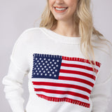 Women's Simply Southern USA Sweater for Women in Ivory