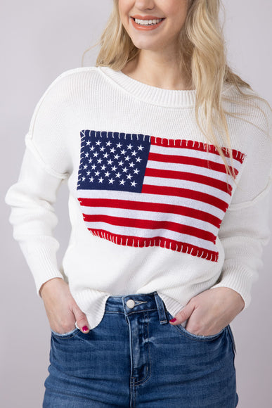 Women's Simply Southern USA Sweater for Women in Ivory