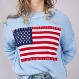 Simply Southern USA Sweater for Women in Light Blue