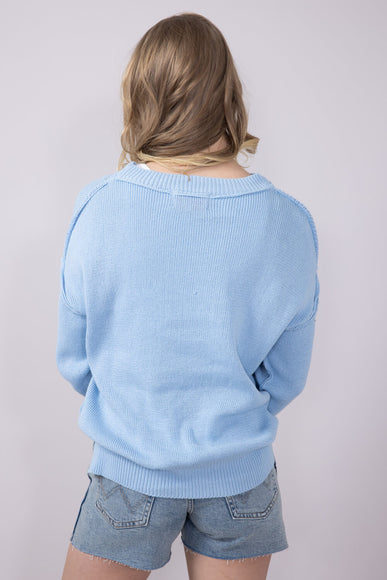 Simply Southern USA Sweater for Women in Light Blue | PP-0125-SWTR-USA-SURF