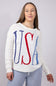 Simply Southern Womens USA Sweater for Women in Cream