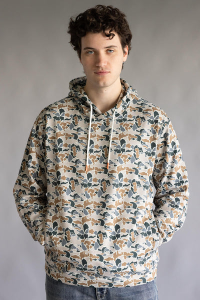 Simply Southern William Camo Fleece Hoodie for Men in Brown