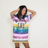 Simply Southern Birthday Girl Sequin Dress for Women in Multi
