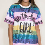 Simply Southern Birthday Girl Sequin Dress for Women in Multi