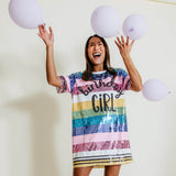 Simply Southern Birthday Girl Sequin Dress for Women in Multi