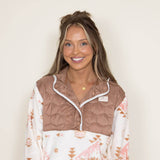 Simply Southern Furry Quarter Pullover Snap for Women in Ivory