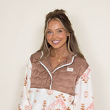 Simply Southern Furry Quarter Pullover Snap for Women in Ivory