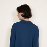 Simply Southern Waffle Knit Shacket for Women in Blue