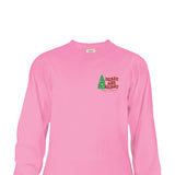 Simply Southern Youth Long Sleeve Oh! Christmas Tree T-Shirt for Girls in Pink