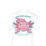 Womens Simply Southern Plus Size Yall Axolotl Questions T-Shirt for Women