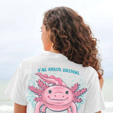 Womens Simply Southern Shirts Y'all Axolotl Questions T-Shirt for Women in White