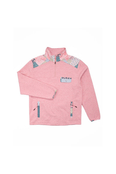 Simply Southern Youth ¼ Zip Pullover for Girls in Petal