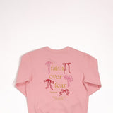 Simply Southern Youth Embroidered Dilara Faith Crewneck for Girls in Pink