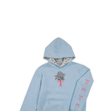 Simply Southern Youth Embroidered Dilara Flower Hoodie for Girls in Blue