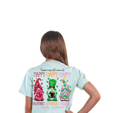 Simply Southern Youth Shirts Happy Everything T-Shirt for Girls in Blue