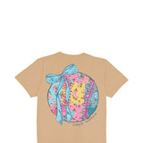 Girls Simply Southern Youth Patched Baseball T-Shirt for Girls in Khaki