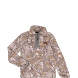 Simply Southern Youth ¼ Zip Fleece Pullover for Girls in White Camo