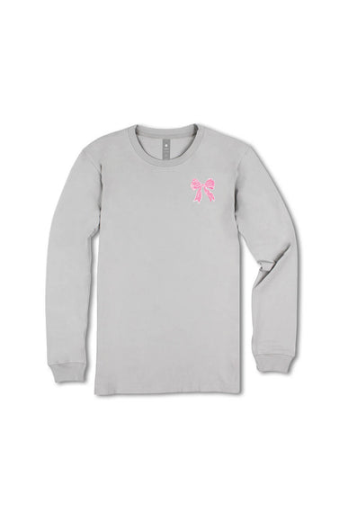 Simply Southern Girls Youth Doing My Best Long Sleeve T-Shirt for Girls in Sport Gray
