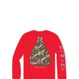Simply Southern Youth Tree Long Sleeve T-Shirt for Girls in Red
