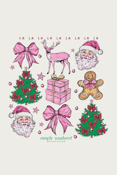 Simply Southern Youth Trees Crewneck for Girls in Light Grey