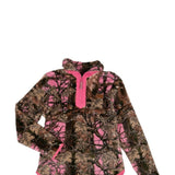 Simply Southern Youth ¼ Zip Fleece Pullover for Girls in Pink Camo