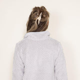 Simply Southern Zipper Soft Shacket for Women in Fog Grey