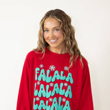 Simply Southern Falala Sweatshirt for Women in Red
