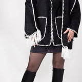 Soda Dahlia Tall Lug Boots for Women in Black