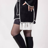 Soda Dahlia Tall Lug Boots for Women in Black