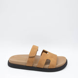 Soda Shoes Bianca Slide Sandals for Women in Brown