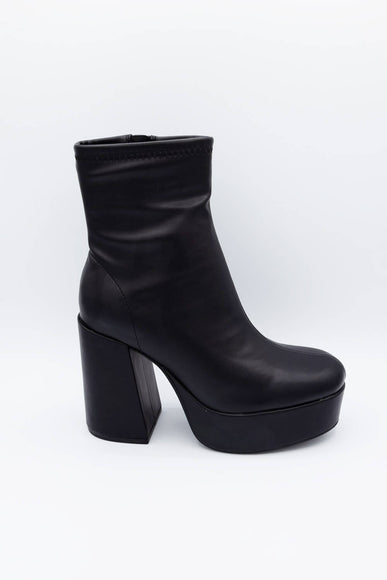 Soda Shoes Assign Platform Booties for Women in Black