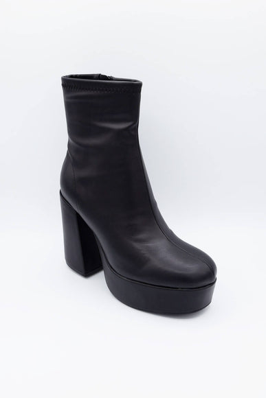 Soda Shoes Assign Platform Booties for Women in Black