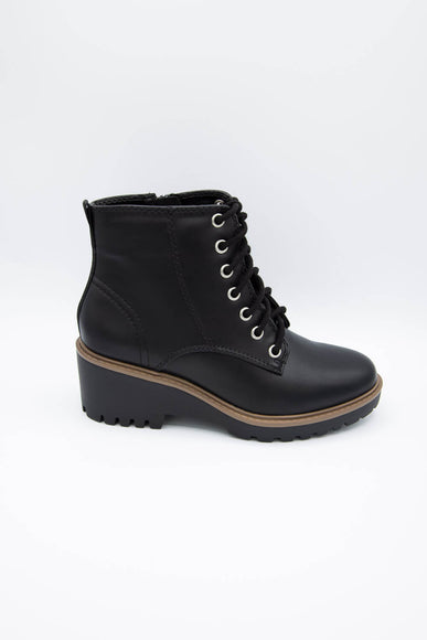 Soda Shoes Hungry Lace Wedge Booties for Women in Black