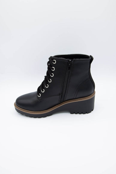 Soda Shoes Hungry Lace Wedge Booties for Women in Black