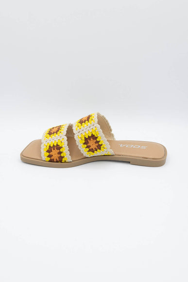 Soda Shoes Mochi Crochet Slides for Women in Natural