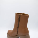 Soda Shoes Oarsman Platform Booties for Women in Brown