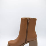 Soda Shoes Oarsman Platform Booties for Women in Brown