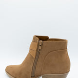 Soda Ponda Buckle Ankle Booties for Women in Coffee