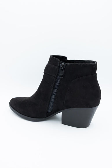 Soda Ponda Buckle Ankle Booties for Women in Black