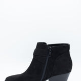 Soda Ponda Buckle Ankle Booties for Women in Black