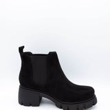Soda Shoes Poppy Lug Booties for Women in Black
