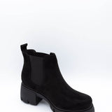 Soda Shoes Poppy Lug Booties for Women in Black