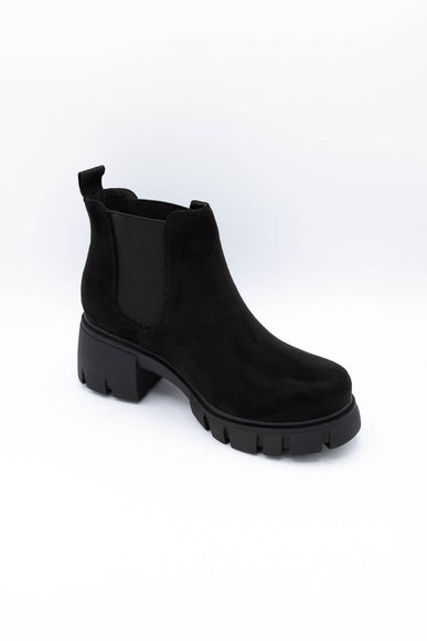 Soda Shoes Poppy Lug Booties for Women in Black