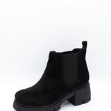 Soda Shoes Poppy Lug Booties for Women in Black