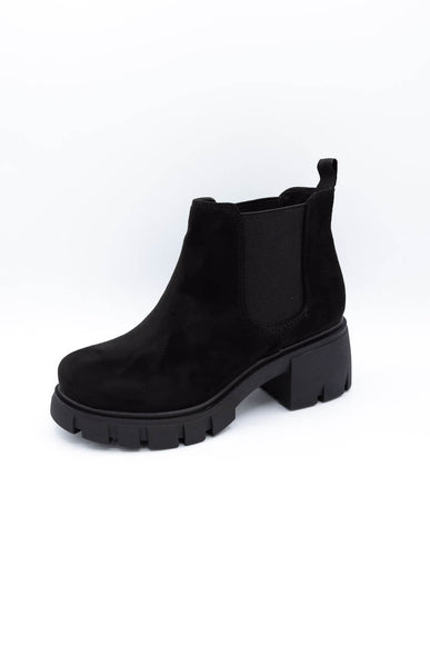 Soda Shoes Poppy Lug Booties for Women in Black