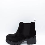 Soda Shoes Poppy Lug Booties for Women in Black