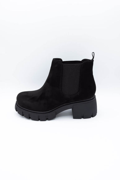 Soda Shoes Poppy Lug Booties for Women in Black