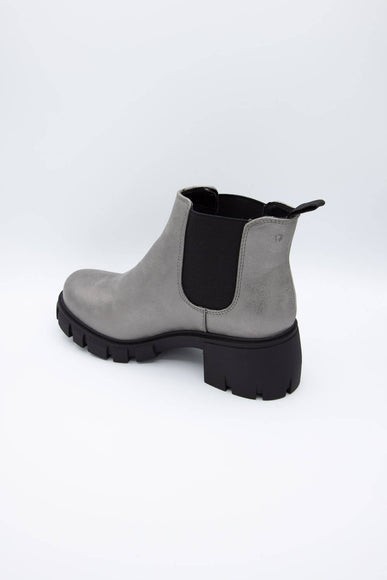Soda Shoes Poppy Lug Booties for Women in Pewter Grey
